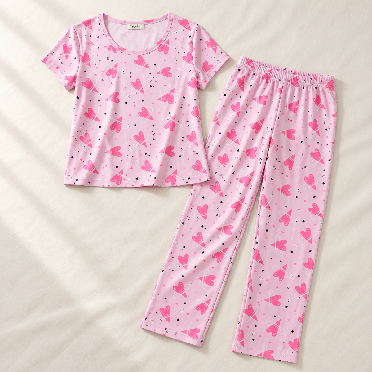 Pink Daydream Long Set — TiggleFuzz Pajama sets design imagery