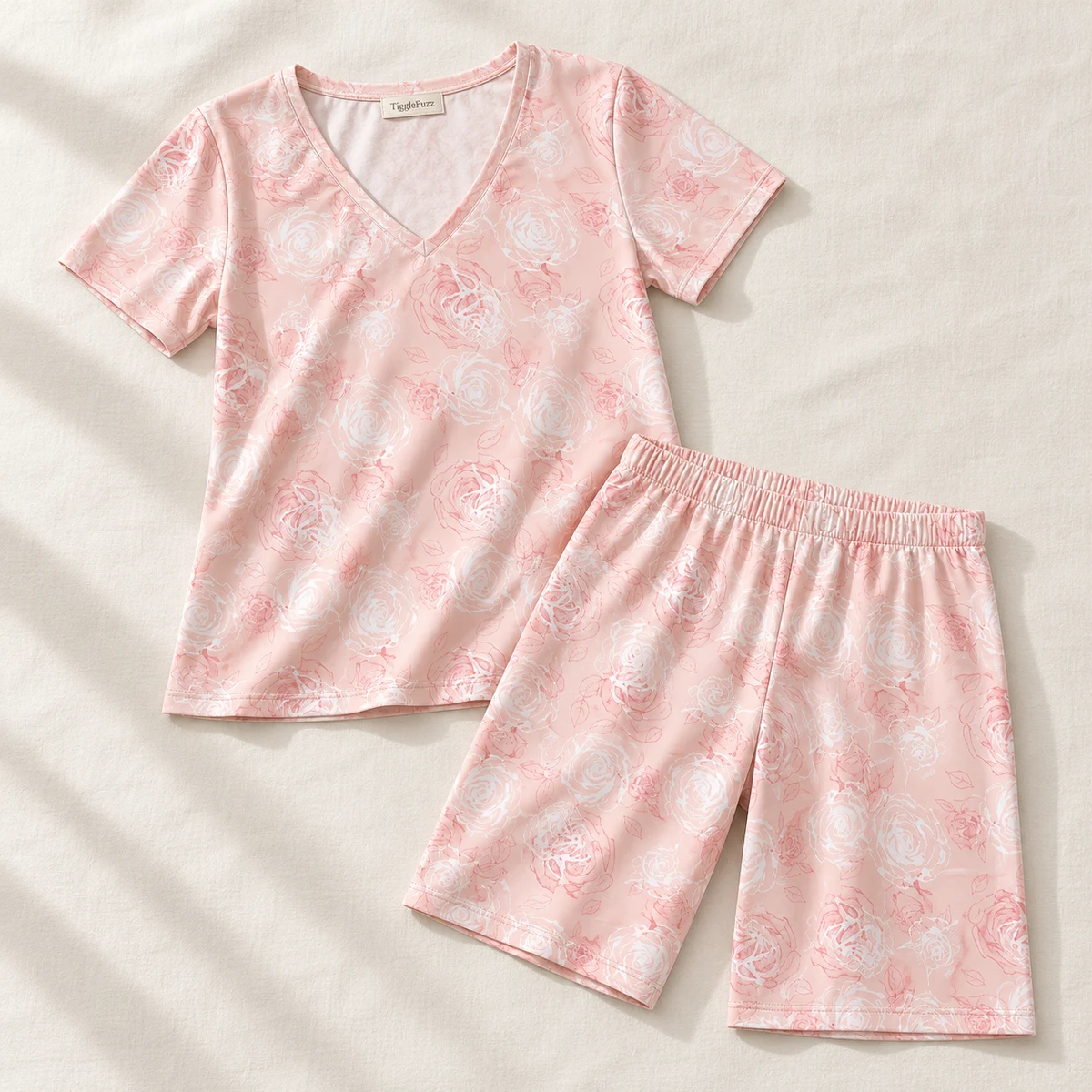 Petal Wash Bermuda Set — TiggleFuzz Pajama sets design imagery
