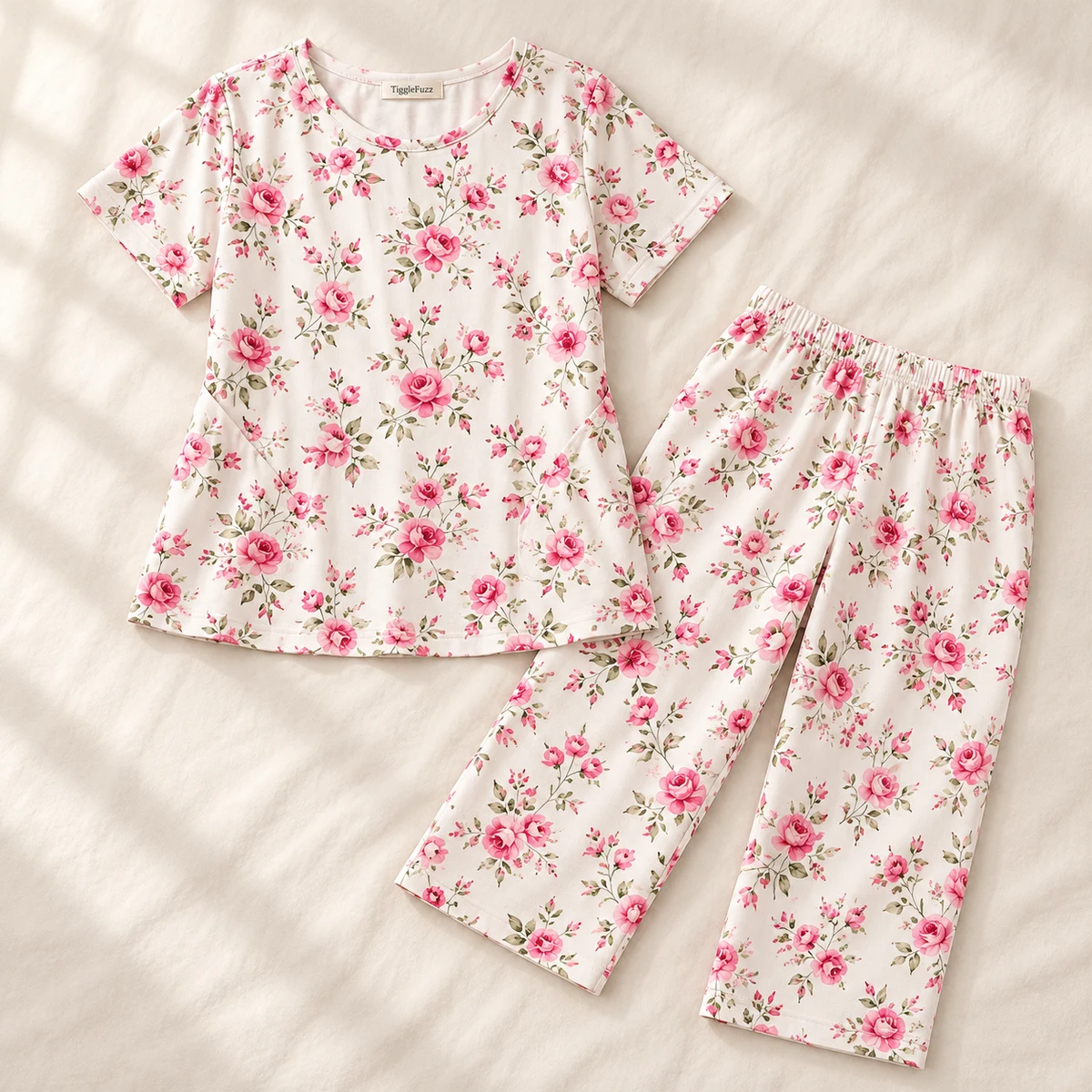 Rosewater Capri Set — TiggleFuzz Pajama sets design imagery