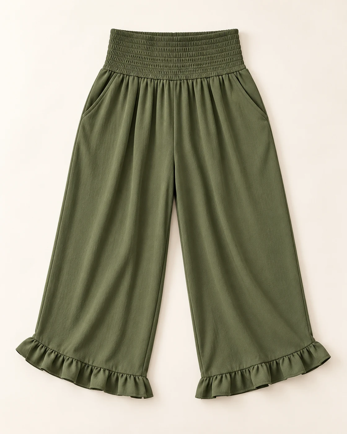 Meadow Ruffle Cropped Pants — TiggleFuzz Lounge pants design imagery