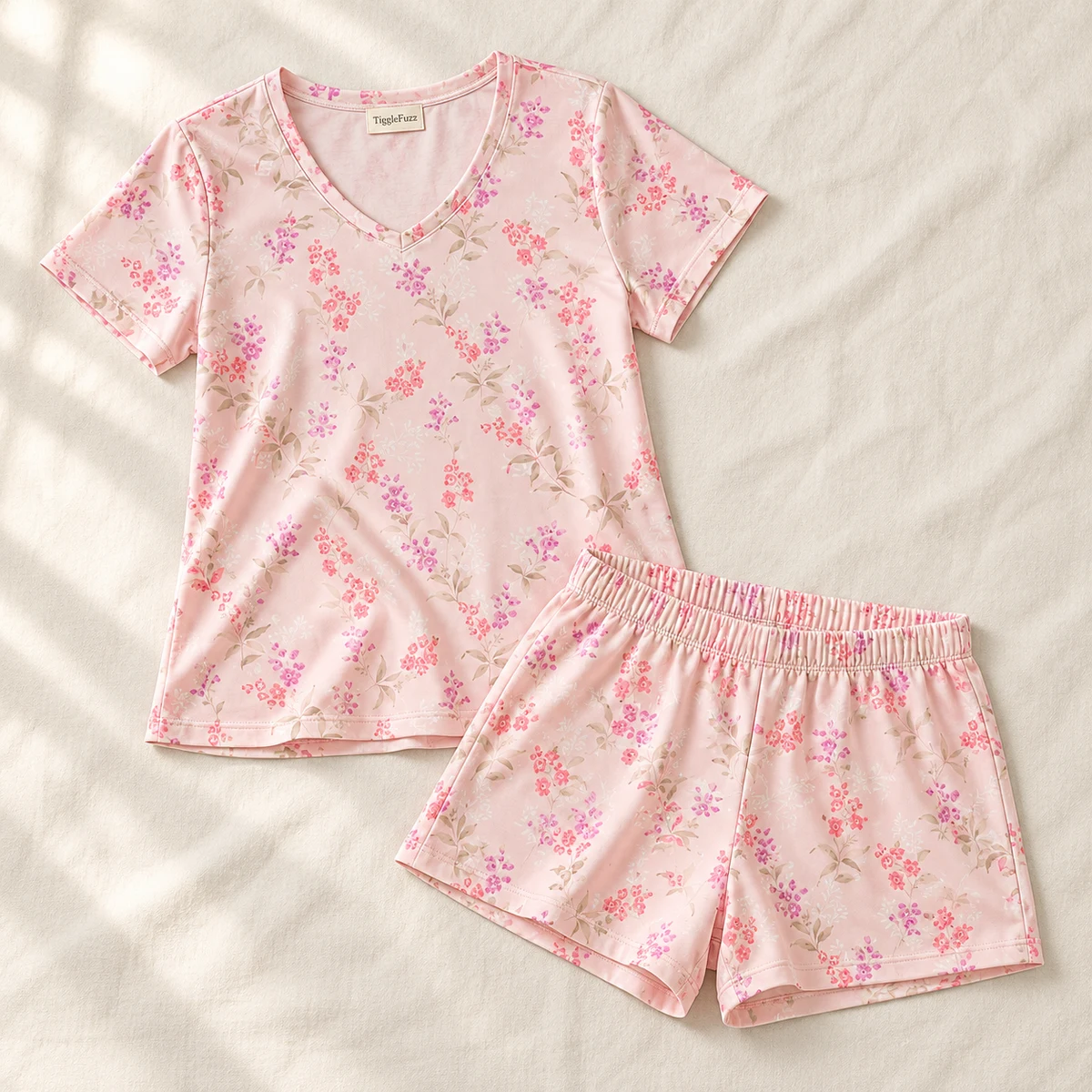 Rose Haze Short Set — TiggleFuzz Pajama sets design imagery